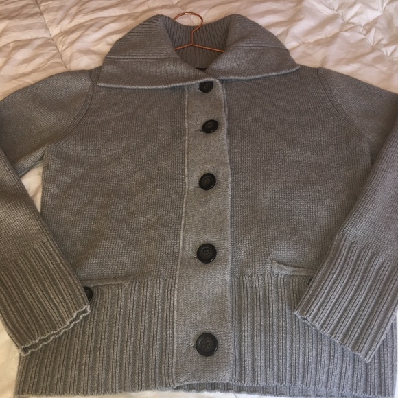 Banana Republic Grey Cardigan Sweater - Picture 2 of 8